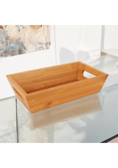 Bambu Ekmek Sepeti 23x13x7cm, Evonox Bambu Ekmeklik, Bambu Ekmek Sunumluk A