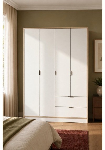 Home Liva 4 Kapaklı Gardırop 128x182x44 Cm Krem - 912185085 Krem Home Liva 4 Kapaklı Gardırop 128x182x44 Cm Krem - 912185085 Krem
