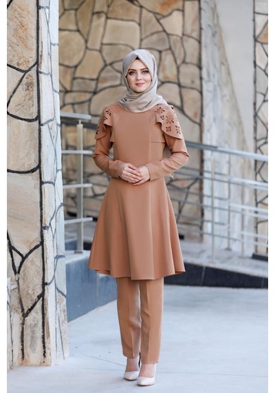 İbrahim Burak Etiler Collection Pelerinli Takım Elbise Mc0034 Taba