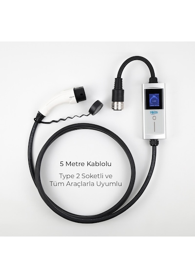Hims Hctk-22-g 22kw Tip 2 Soketli Akıllı Konnektörlü Taşınabilir Elektrikli Araç Şarj Cihazı 22 KW