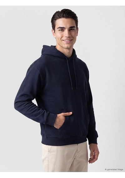 LC Waikiki Lc Waıkıkı Lacivert Kanguru Cepli Erkek Hoodie