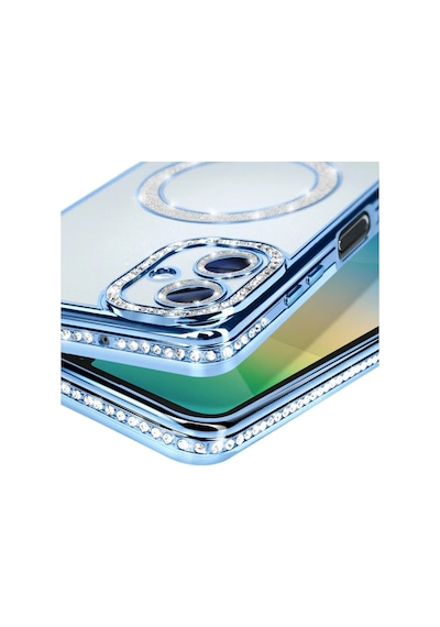 Samsung Galaxy A06 Joke Simli Magneticsafe Kılıf - Mavi 0.2M-Çok Renkli