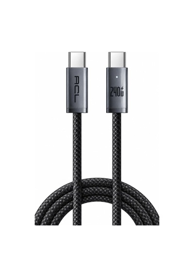 Ack-132 240w Pd3.1 Type-c To Type-c Ultra Hızlı Şarj Kablosu 1.2m - 48v/5a Laptop & Tablet Uyumlu Led Göstergeli Örgülü Kablo