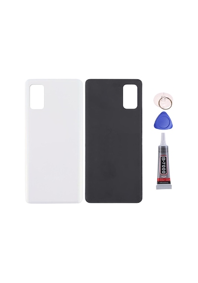 Samsung A41 Beyaz Uyumlu Arka Kapak Batarya Kapağı Pil Kapağı Yapışkan Ve Sökme Aparatıyla Beraber Full Set Beyaz
