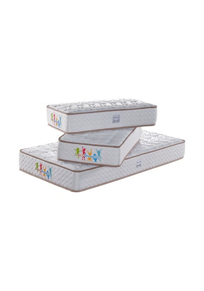 Junior Bedding 90x190 Tek Kişilik Yatak Ortopedik Yaylı Yatak Konforlu Ve Destekleyici Yatak Beyaz