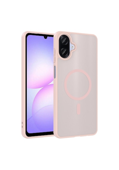 Zore Galaxy A07 Kılıf M-safe Şarj Özellikli Zore Babet Kapak - Pembe