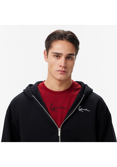 Karl Kani Small Chest Signature Essential Oversized Zip Erkek Siyah Sweatshirt Km-zh021-001 Siyah