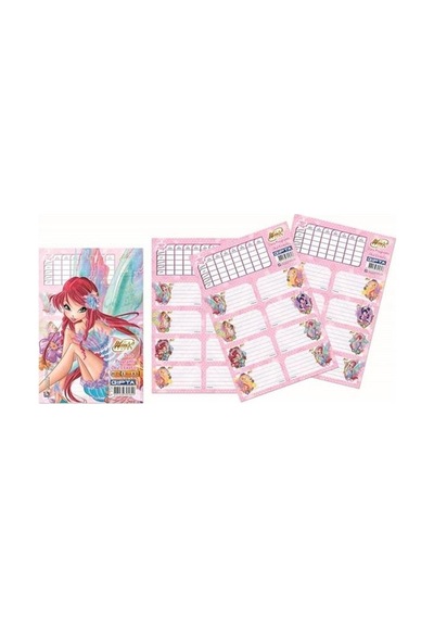 Gıpta Winx Etiket Ders Programlı 3 Yaprak Çok Renkli