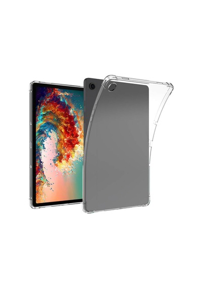 Galaxy İle Uyumlu Tab A9 Kılıf Tablet Nitro Anti Shock Silikon Kapak, Renksiz Arka Kapak