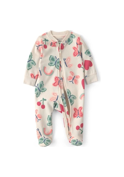 Carter's Kız Bebek Fermuarlı Patikli Tulum Ekru 1v716210