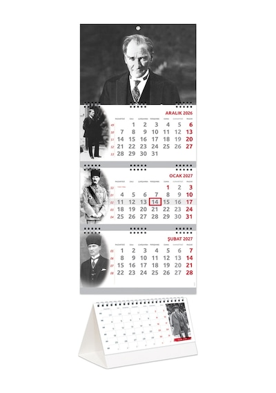 2027 Atatürk Gemici Takvimi + Atatürk Piramit Takvimi Set