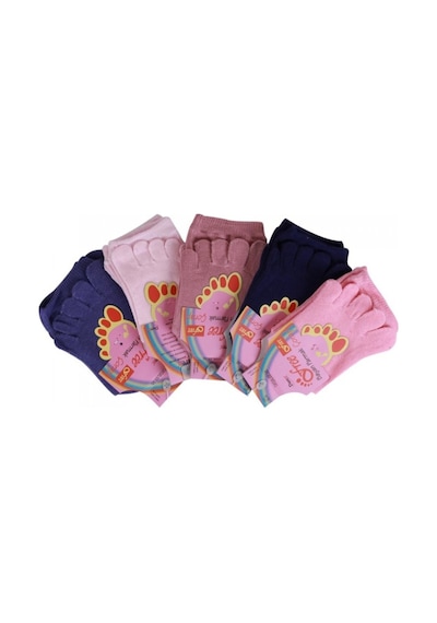 Daren Toe Socks Bayan Parmak Çorap 12 Adet-Standart Pembe