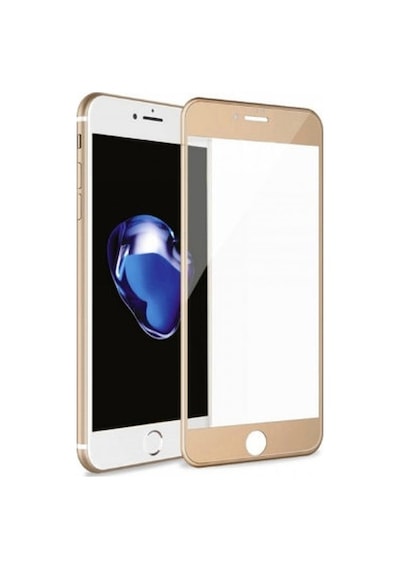Apple Uyumlu iPhone 7 Plus Ekranı Tam Kaplayan 5D Ekran Koruyucu Beyaz