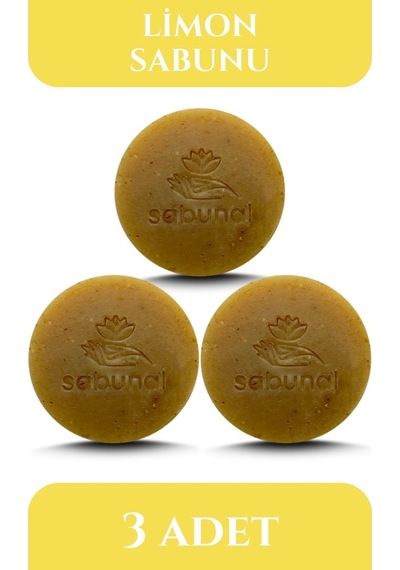 Sabunal Limon Sabunu 3 Adet - C Vitaminli Sebum Dengeleyici Cilt Sabunu