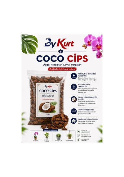 Orkide Toprağı Saksı Değişim Seti Premium - 4 Adet İthal Çam Kabuğu + Coco Cips + Kil Bilyesi + 5 Adet Şeffaf Orkide Saksısı Bakım Seti 6 L