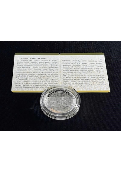 Iv. Mehmed Osmanlı Padişahları Serisi No:19 Gümüş Hatıra Sikkesi Darphane, 925 Ayar, Proof