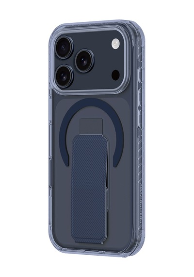 Apple Uyumlu iPhone 17 Pro Max Kılıf M-safe Şarj Özellikli Standlı Amazingthing Titan Pro Plus Kapak Mavi Mavi