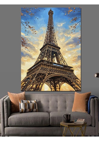 Ahşap Tablo Eyfel Kulesi Paris Manzarası Hayvan Tabloları