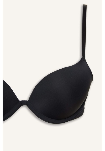 Defacto Micro Kaplı Full Push Up Balenli Tişört Bra T8478az26spbk81 Siyah-bk81