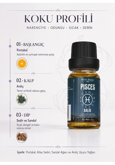 Minia Bahçe Balık Burcu Uçucu Yağ Karışımı 10 ML