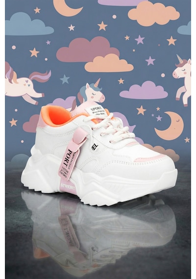 Dark Seer Kids Ds K 2051 Sneaker 2025 Kız Çocuk Beyaz-pudra