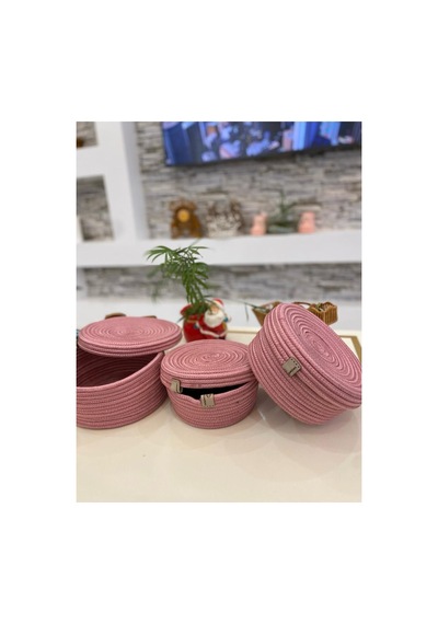 3 Lü Sepet Pembe Pembe