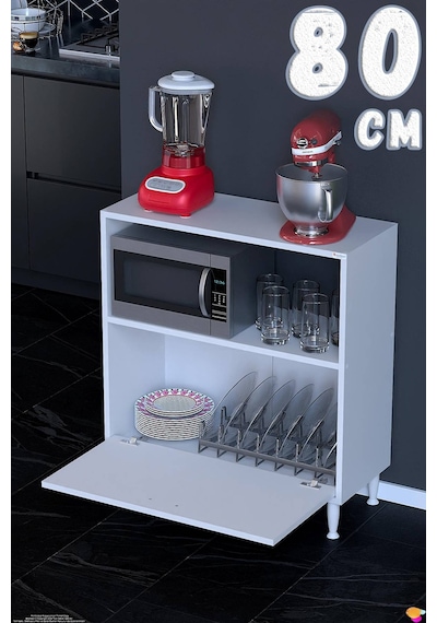 Lara 80 Cm Çok Amaçlı Mikrodalga Dolabı Alttan Kapaklı Fırınlık Kiler Ekmeklik 80x87x32 Cm Beyaz Lara 80 Cm Çok Amaçlı Mikrodalga Dolabı Alttan Kapaklı Fırınlık Kiler Ekmeklik 80x87x32 Cm Beyaz