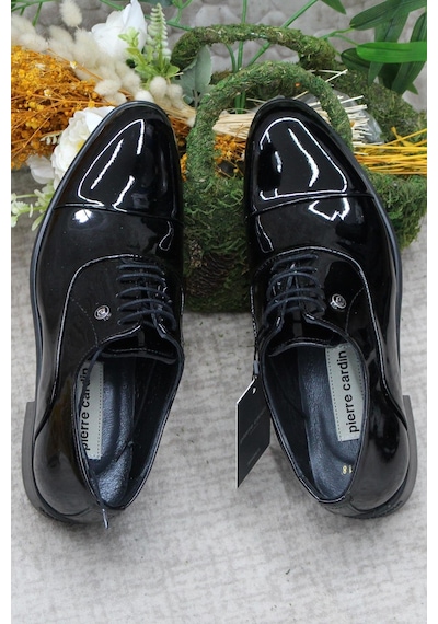 Pierre Cardin 7018 Siyah Rugan Damat Ayakkabısı Takım Ayakkabısı Erkek Klasik Ayakkabı 001