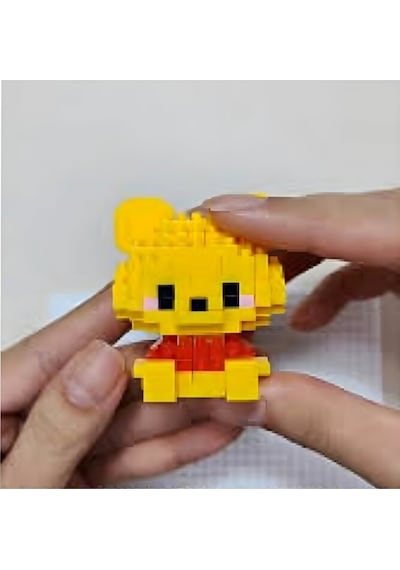 Bricks Premium Seri Yeni Stil Winnie The Pooh Ve Piglet 2'li Set 3d Yapboz Puzzle Yapı Blokları Hobi