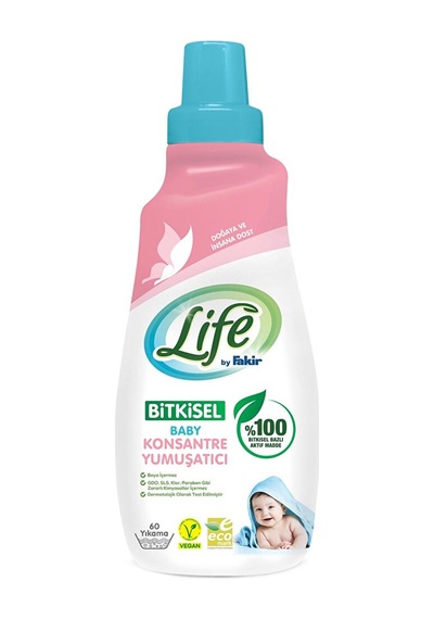 Life By Fakir Baby Bitkisel Konsantre Yumuşatıcı 1500 Ml 60 Yıkama 2 Adet