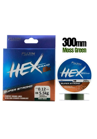 Fujin Yeni Hex 8x 0.12mm 300mt Moss Green İp Misina