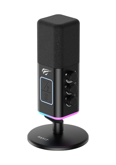 Havit Gamenote Gk71 Rgb Profesyonel Yayıncı Oyuncu Mikrofonu Type-c Xlr 24bit/192kh