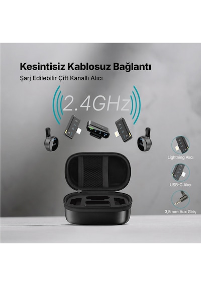 Ttec GoMic Pro 2’li Evrensel Kablosuz Yaka Mikrofon Kiti