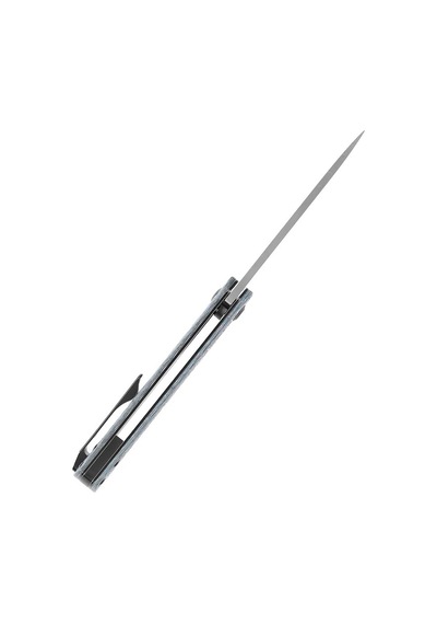 Kansept Foosa Kayma Eklemi/flipper Kamp Bıçak Mavi Beyaz Karbon Fiber Sap Damascus Çelik Kamp Çakı K2020t2 Kum