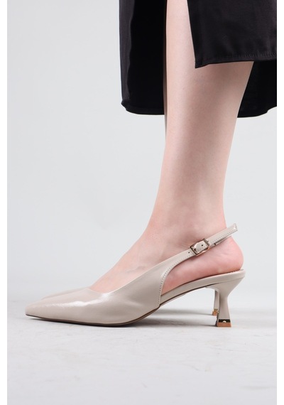 Birikon Sahel Verev Alçak Topuklu Stiletto Ten-8982