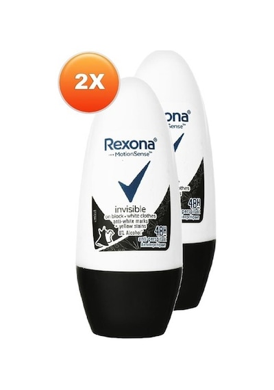 Rexona Invisible Black+White Kadın Roll-On Deodorant 50 ML x 2