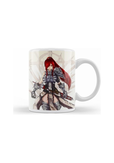 Erza Scarlet Fairy Tail Anime Battle Ready Kupa Bardak Porselen Karışık