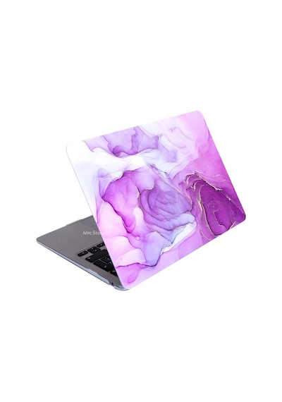 Apple Uyumlu MacBook Pro Kılıf 13 İnç M1-m2, Marble14nl Type-c'li Model A2338 A2289 A2251 A1706-08 A1989 A2159 İle Açık Lila