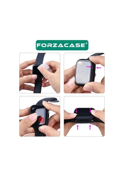 Forzacase Apple Uyumlu Watch  Ultra / Ultra 2 49mm İle   Önü Kapalı Ekran Korumalı Sert Rubber Kılıf - Fc015