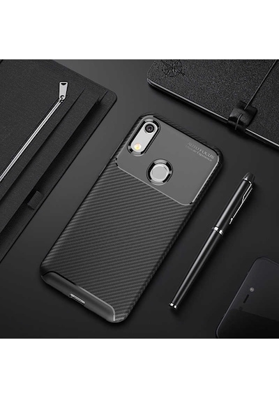 Huawei Honor 8A Kilif Karbon Silikon Case 389460273