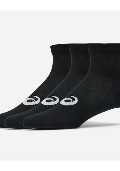 Asics 3 Pack Quarter Sock Unisex Black/obsidian Grey Koşu Çorabı 3033c299-001