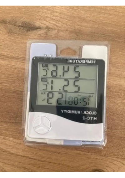 Kablolu Termometre Ve Nem Ölçer, Geniş Lcd Ekran