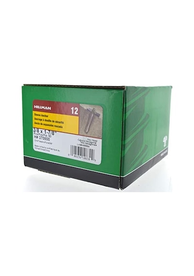 Hillman 370800 Altıgen Başlı Manşon Çapa, 8/8 X 1-7/8-inç, 50&apos Li Paket