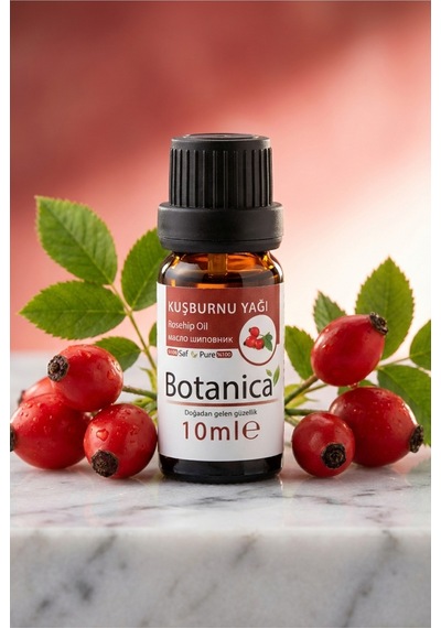 Botanica %100 Saf Kuşburnu Yağı Cilt Lekesi Giderici Ton Eşitleyici Doğal Bitkisel Yüz Bakımı 10 Ml 10 ML