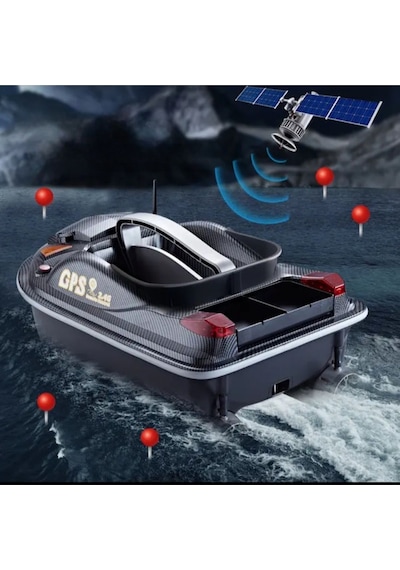 Sazan Yemleme (TEKNE VE BOTU)gps Model Tek Kumanda 650 Metre Oto Pilot Eve Dönüş Otomotik Büyük Boy Karbon
