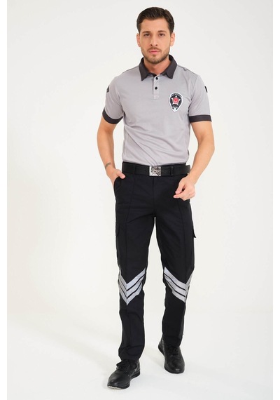 Yeni Tip Kamu Özel Güvenlik Yazlık Sweatshirt Gri