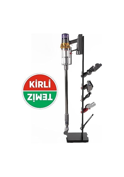 Dyson Uyumlu Dikey Süpürge Standı Siyah Renk V15 - V12 - V11 - V10 - V8 Modellere