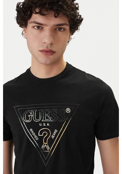 Guess Bisiklet Yaka Kısa Kollu Üçgen Hd Çok Renkli Erkek Siyah T-shirt M6gı11k2992-jblk Siyah Guess Bisiklet Yaka Kısa Kollu Üçgen Hd Çok Renkli Erkek Siyah T-shirt M6gı11k2992-jblk Siyah