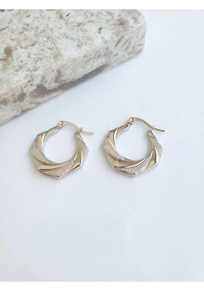 Çelik Silver Antique Kadın Küpe Sevgiliye Hediye Gümüş