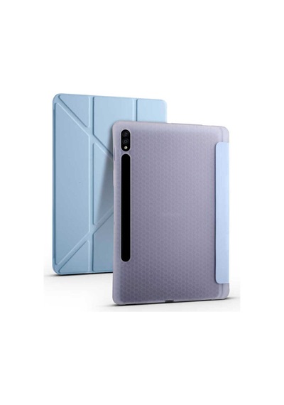 Galaxy Tab S7 T870 Uyumlu Kalem Bölmeli Katlanabilir Kılıf Kapaklı Kılıf